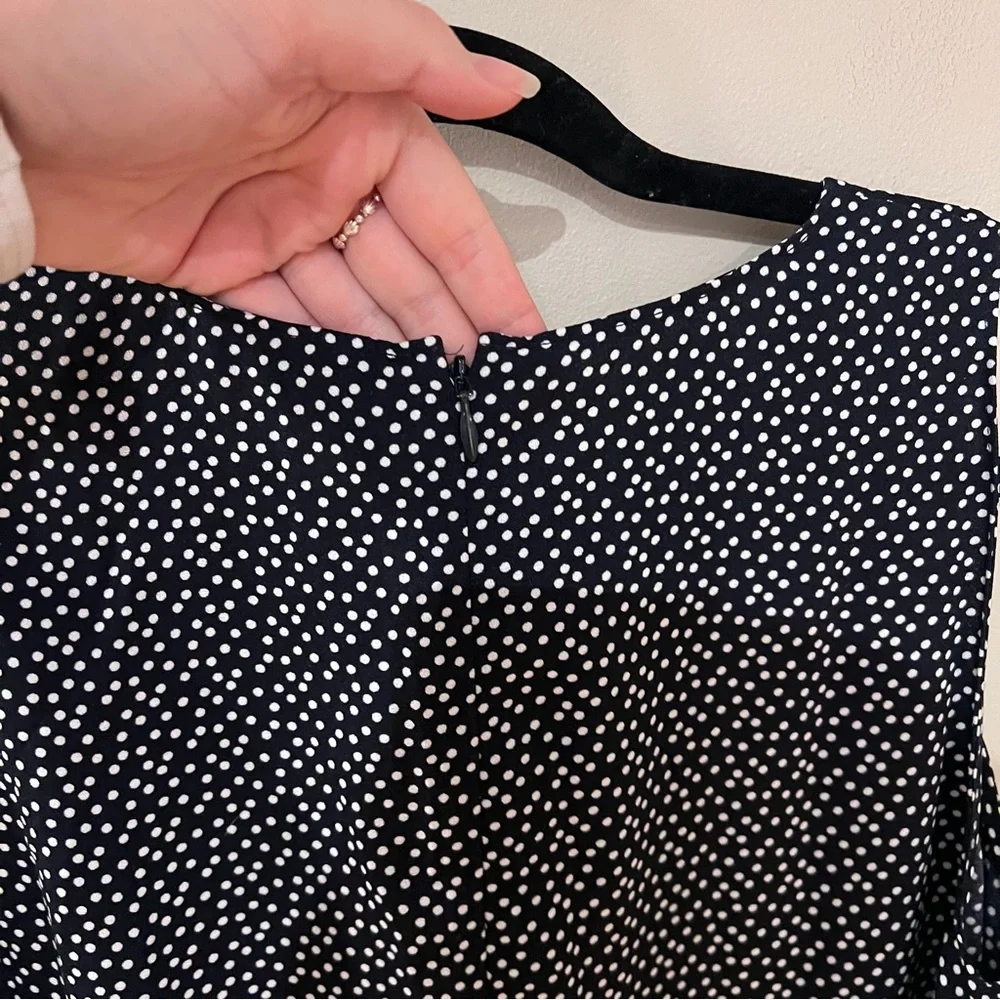 Halogen Polka Dot Sleeveless Dress
